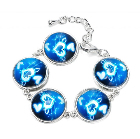 Liberty Charms Silver Plated 'Misty Blue' Charm Necklace 46cm/58cm