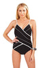 Black/White Panel Detail Swimsuit