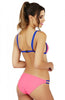 Pink/Cobalt Moulded Cup Bikini Set