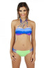 Multi Coloured Ombre Macrame Bandeau Bikini Set