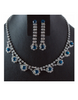 Turquoise Diamante Necklace and Drop Earring Set