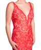 Angie - Figure Hugging Red Lace Dress