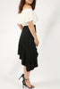 Ruffle Midi Skirt Black