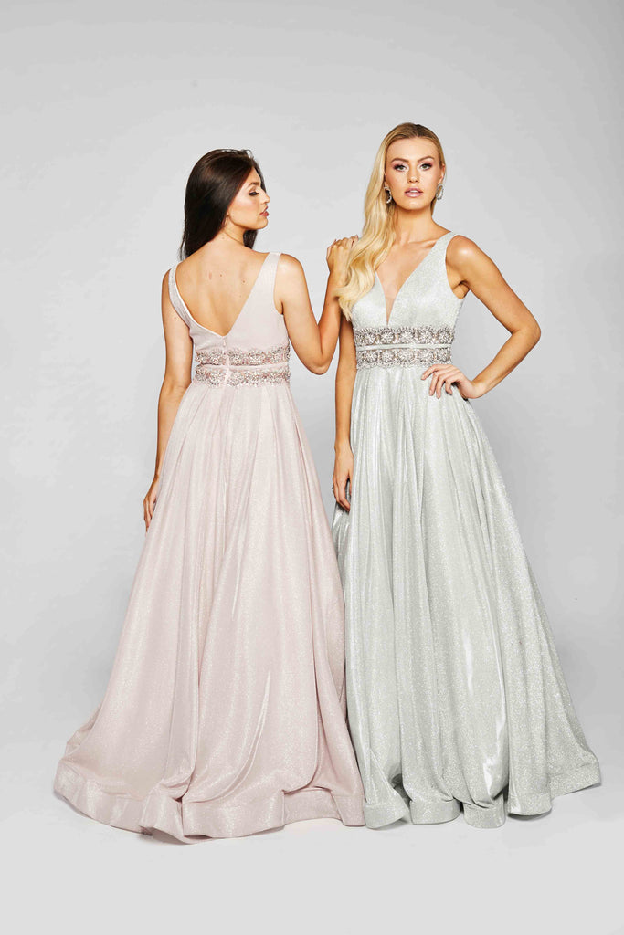 Camilla - Glitter Jersey Ball Gown