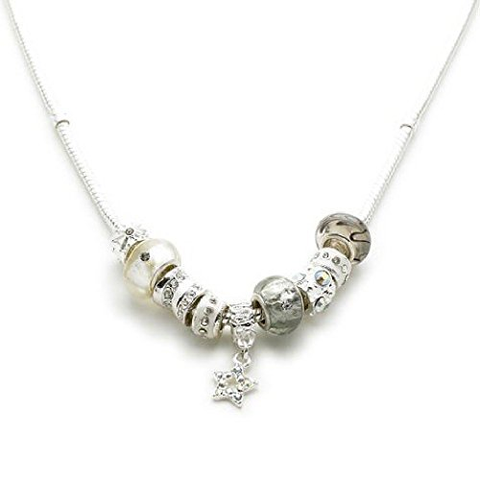 Silver Butterfly Silhouette Necklace & Earrings Set