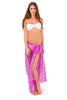 Chiffon Sarong With Purple Sequin Pattern