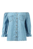 Denim Gypsy Button Bardot Top