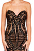 Ebony - Black Sweetheart Fishtail Dress
