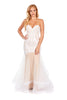 Ebony - Ivory Sweetheart Fishtail Dress