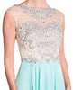 Ellie - Beaded Bodice With Full Mint Chiffon Skirt