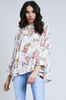 White Floral Choker Blouse