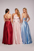 Lulu - Halter Neck Satin Ball Gown With Pockets