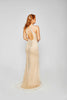 Nora - Champagne Tulle Fishtail Gown With Halter Neckline