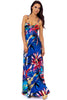 Tropical Print Multi Strap Maxi Dress