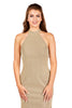 Olivia - Gold Glitter Figure Hugging Jersey Dress