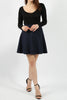 Navy Basic Ponte Skater Skirt