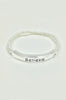 Silver Bead 'Believe' Sentiment Stretch Bracelet