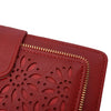 Red Hollow Flower Pattern Wallet/Purse