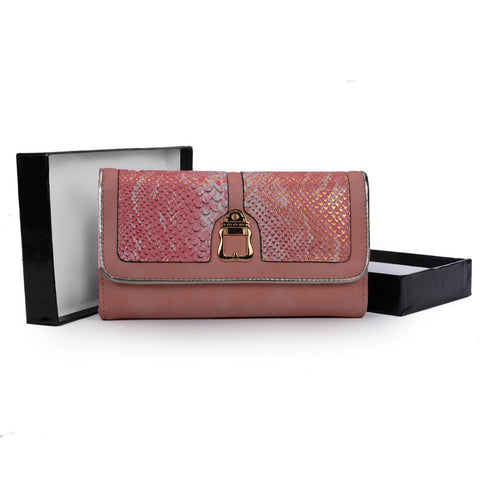 Pink Tower Decoration Solid Small Wallet