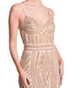 Vivian - Heavily Beaded Champagne Gold Gown