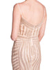 Vivian - Heavily Beaded Champagne Gold Gown