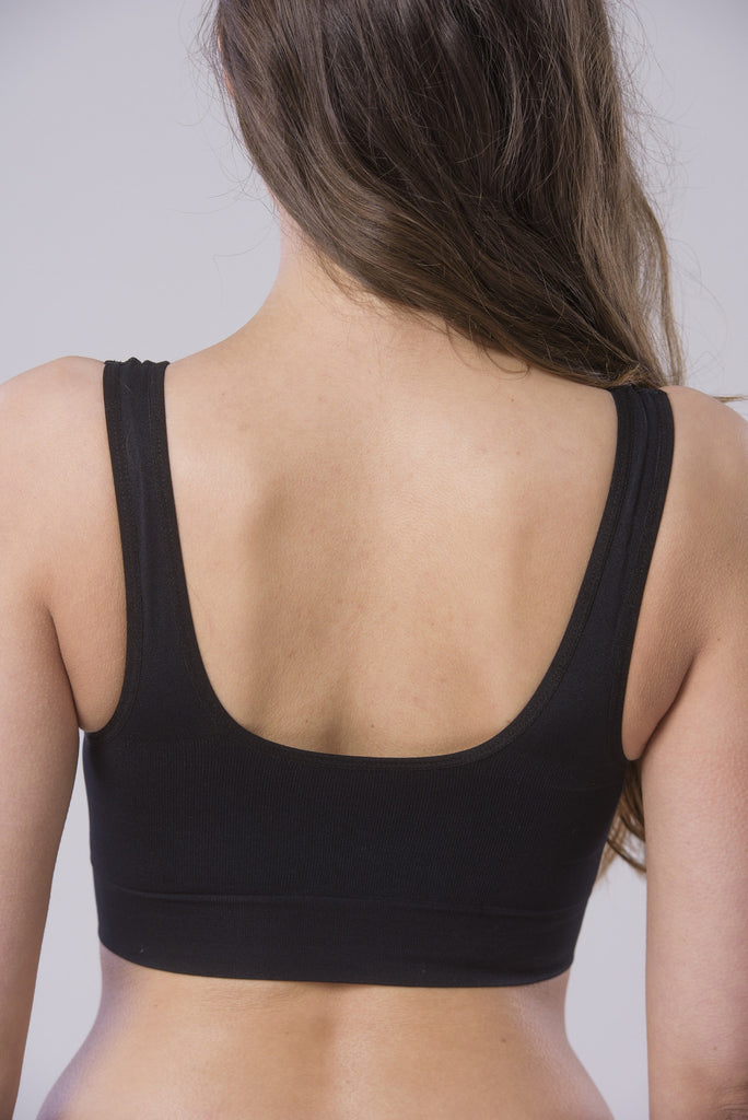 back pull on comfort bra a non-wired bra