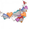 Multi Candy Coloured Hearts Necklace & Earrings Set
