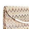 Coffee Colourful Weave Metal Trims Evening Bag