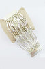 Cream Cord & Silver Tubes Multi Strand Cuff Bracelet