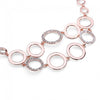Rose Gold & Diamante Circles Necklace