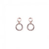 Rose Gold & Diamante Circles Earrings Set
