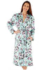 Floral Green Satin Dressing Gown