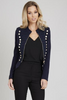 Navy Military Style Zip Blazer