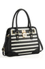 Black/White Stripes Grab / Shoulder Bag